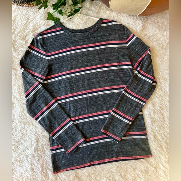 Cat & Jack Boys XL Striped Long Sleeve Pocket Tee - Picture 2 of 16